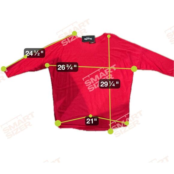 Ornella Italy VIscose Wool Red Boat Neck Sweater Lightweight Soft Size XXL - Picture 10 of 10